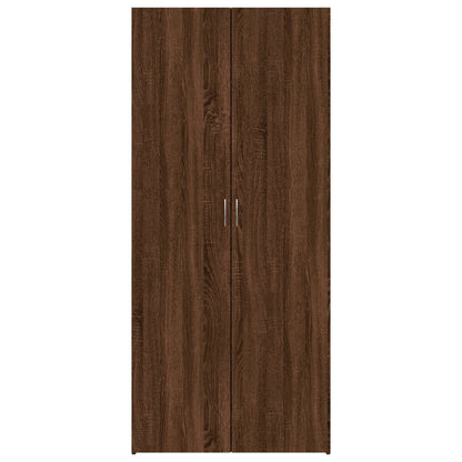 Schoenenkast 80x35,5x180 cm bewerkt hout bruin eikenkleur