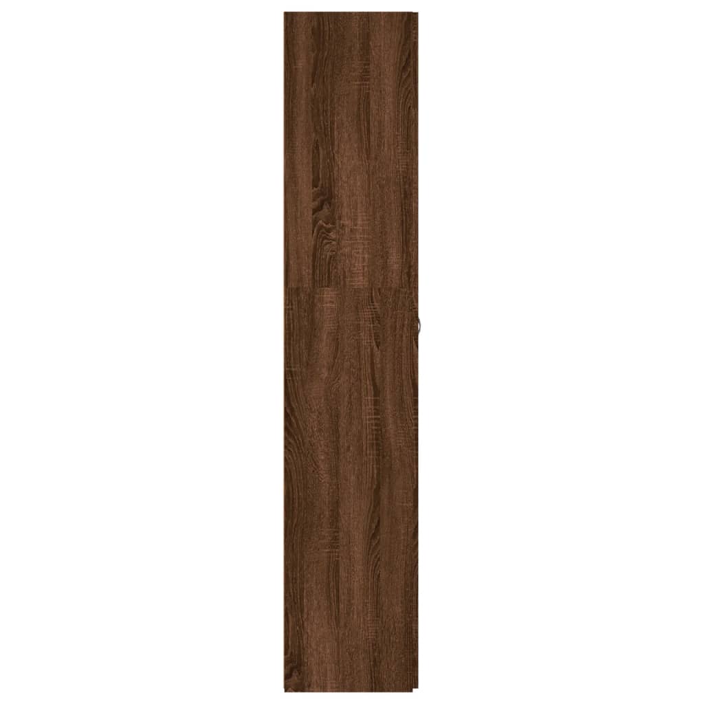 Schoenenkast 80x35,5x180 cm bewerkt hout bruin eikenkleur