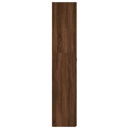 Schoenenkast 80x35,5x180 cm bewerkt hout bruin eikenkleur