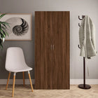 Schoenenkast 80x35,5x180 cm bewerkt hout bruin