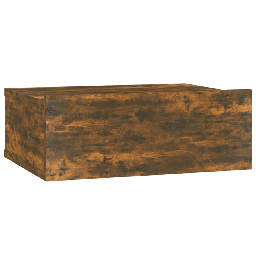 Nachtkastjes 2 st zwevend 40x30x15cm bewerkt hout gerookt eiken 2 Gerookt eiken