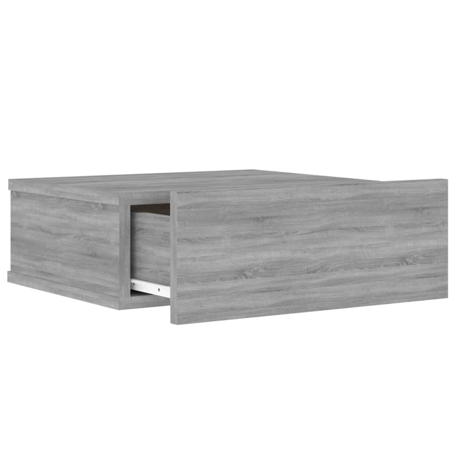Nachtkastje zwevend 40x30x15 cm bewerkt hout grijs sonoma eiken 1 Grijs sonoma