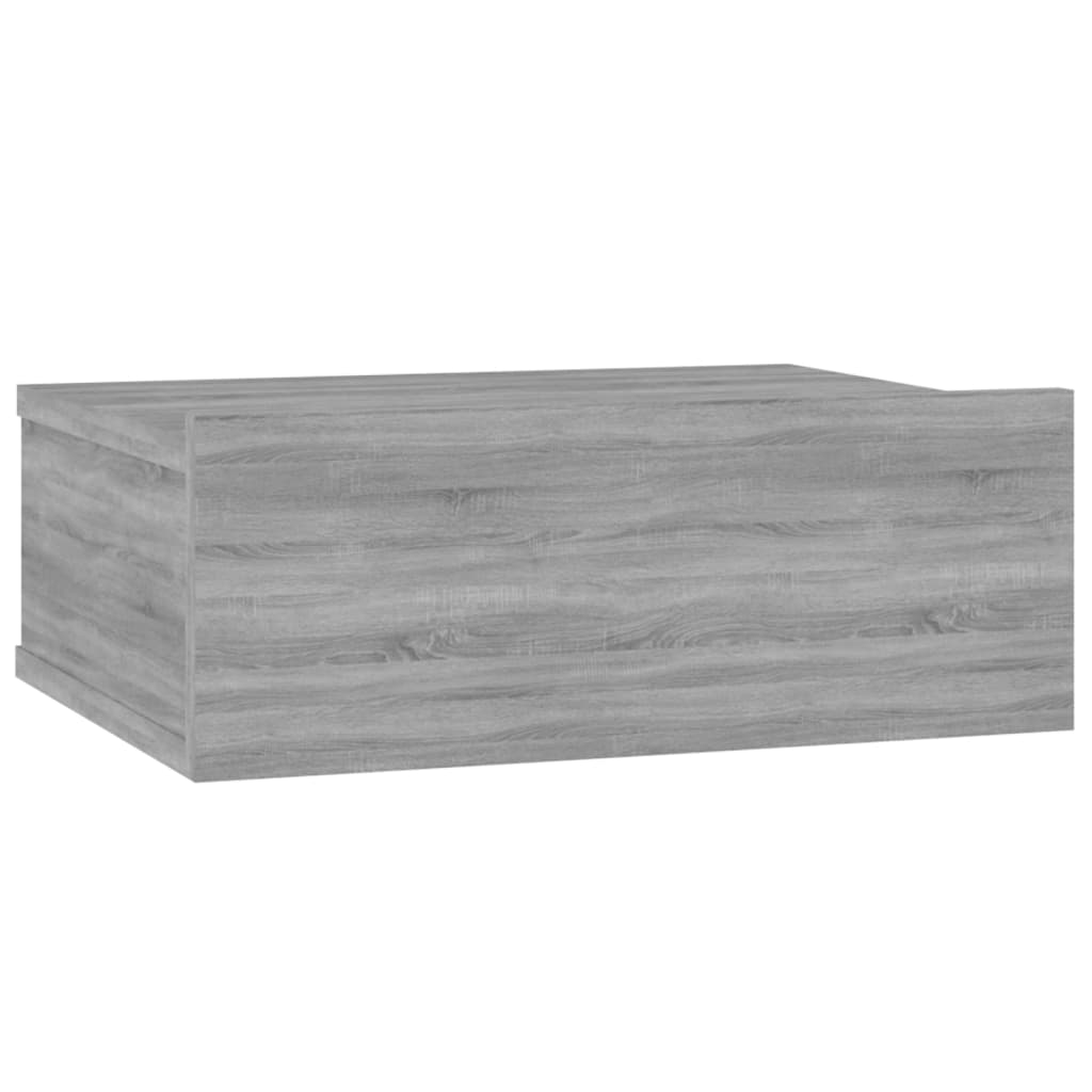 Nachtkastjes 2 st zwevend 40x30x15 cm bewerkt hout grijs sonoma 2 Grijs sonoma