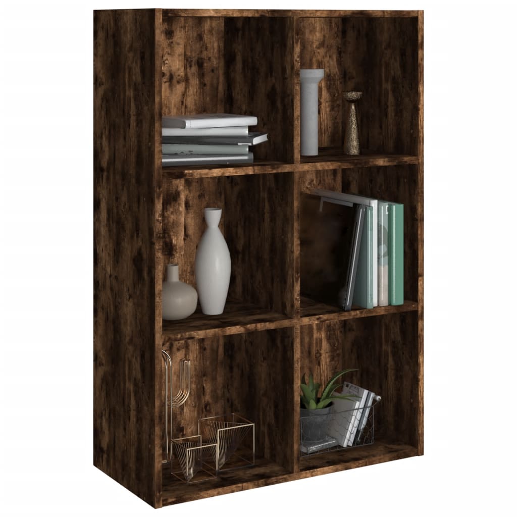 Boekenkast/Dressoir Bewerkt Hout Kleur 66 x 30 x 98 cm Gerookt eiken