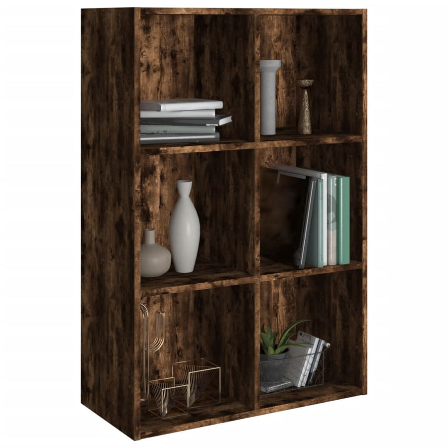 Boekenkast/Dressoir Bewerkt Hout Kleur 66 x 30 x 98 cm Gerookt eiken
