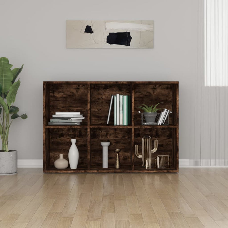 Boekenkast/Dressoir Bewerkt Hout Kleur 66 x 30 x 98 cm Gerookt eiken