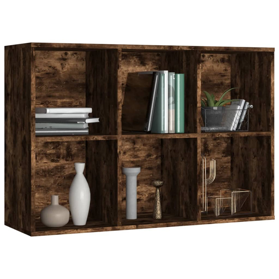 Boekenkast/Dressoir Bewerkt Hout Kleur 66 x 30 x 98 cm Gerookt eiken
