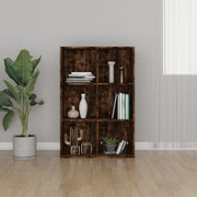 Bookcase/dresser 66x30x98 cm carved wood smoked oak color