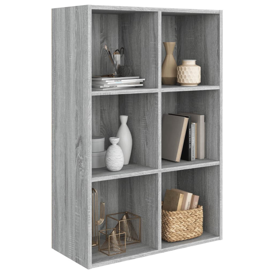 Boekenkast/Dressoir Bewerkt Hout Eiken 66 x 30 x 98 cm Grijs sonoma