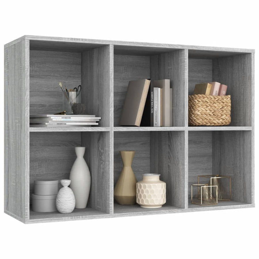 Boekenkast/Dressoir Bewerkt Hout Eiken 66 x 30 x 98 cm Grijs sonoma