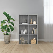 Boekenkast dressoir 66x30x98 cm grijs sonoma eiken
