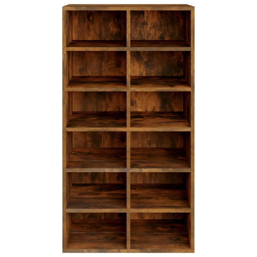 Schoenenrek 54x34x100,5 cm bewerkt hout gerookt eikenkleurig Gerookt eiken