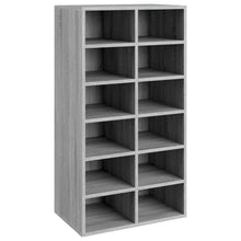 Schoenenrek 54x34x100,5 cm bewerkt hout grijs sonoma eikenkleur Grijs sonoma