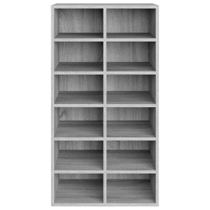 Schoenenrek 54x34x100,5 cm bewerkt hout grijs sonoma eikenkleur Grijs sonoma
