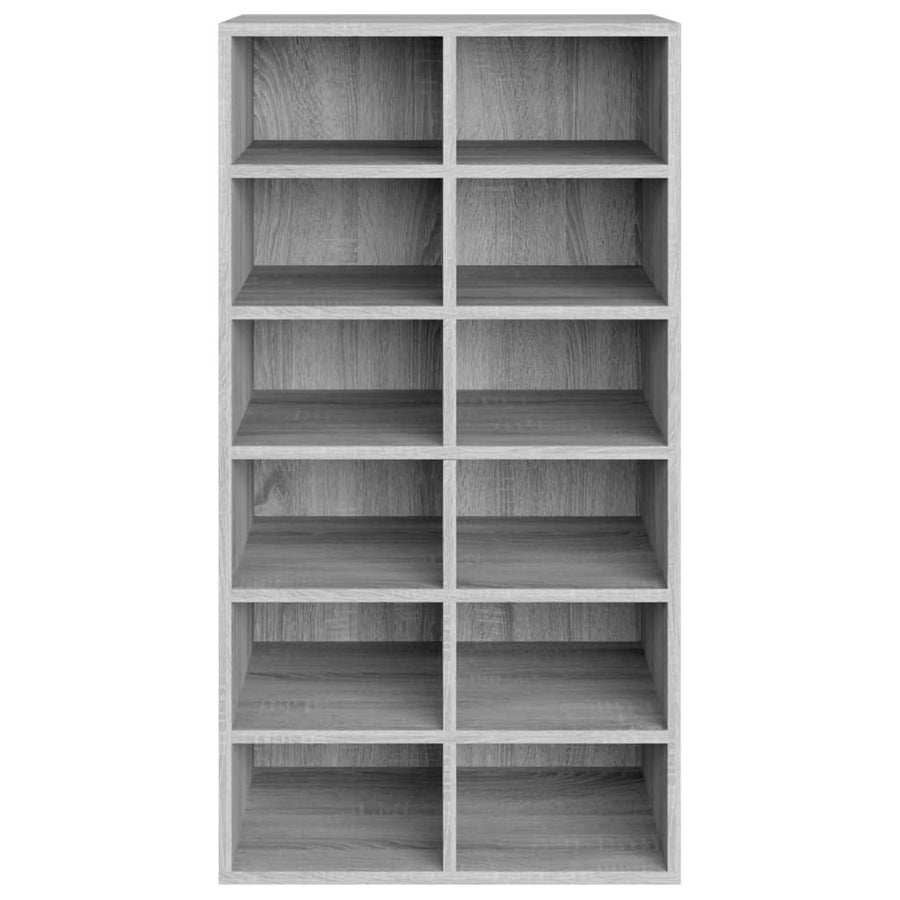Schoenenrek 54x34x100,5 cm bewerkt hout grijs sonoma eikenkleur Grijs sonoma