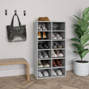 Schoenenrek 54x34x100,5 cm bewerkt hout grijs sonoma