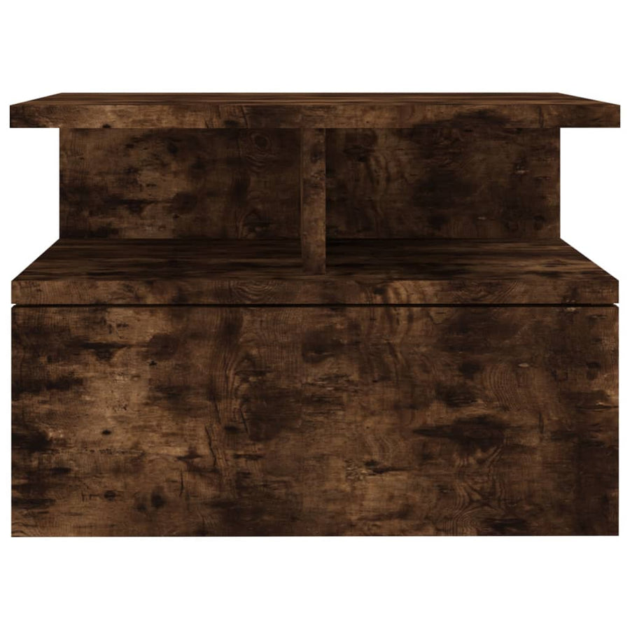 Nachtkastjes 2 st zwevend 40x31x27 cm hout gerookt eikenkleurig Gerookt eiken