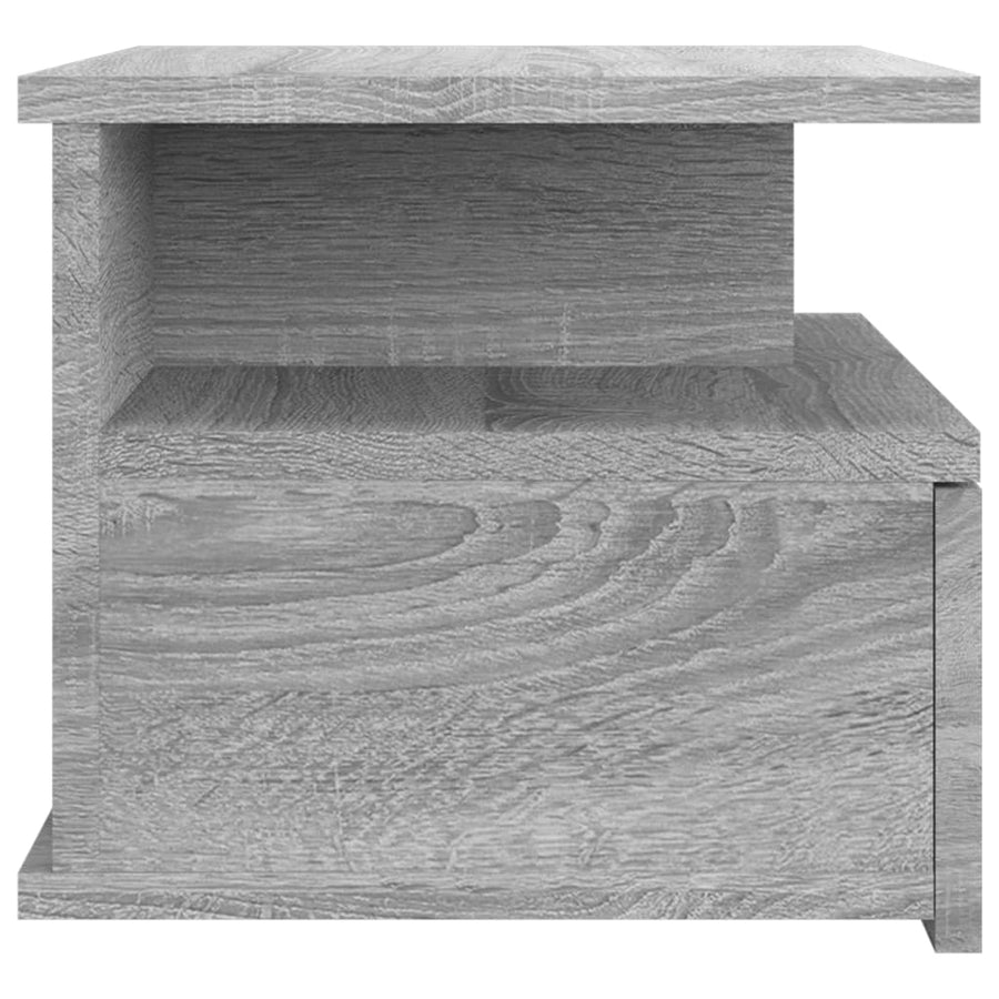 Nachtkastjes 2 st zwevend 40x31x27 cm bewerkt hout grijs sonoma