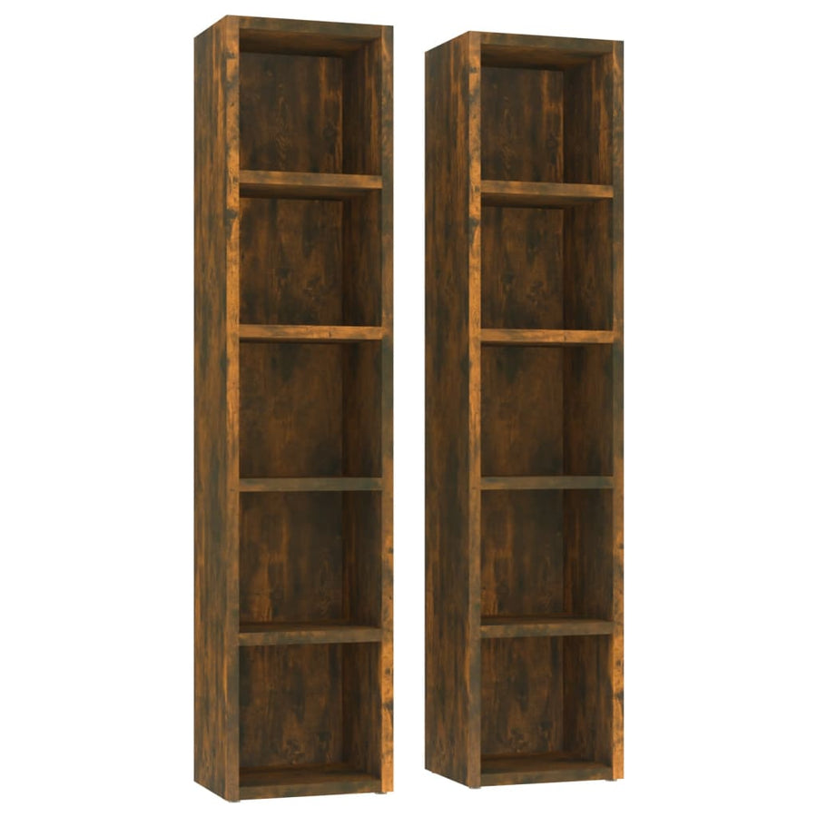 Cd-Kasten 1X16X93,5 Bewerkt Hout Kleurig Gerookt eiken