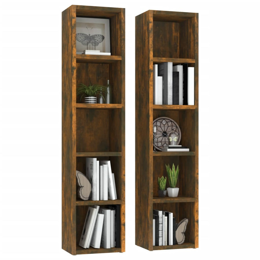 Cd-Kasten 1X16X93,5 Bewerkt Hout Kleurig Gerookt eiken