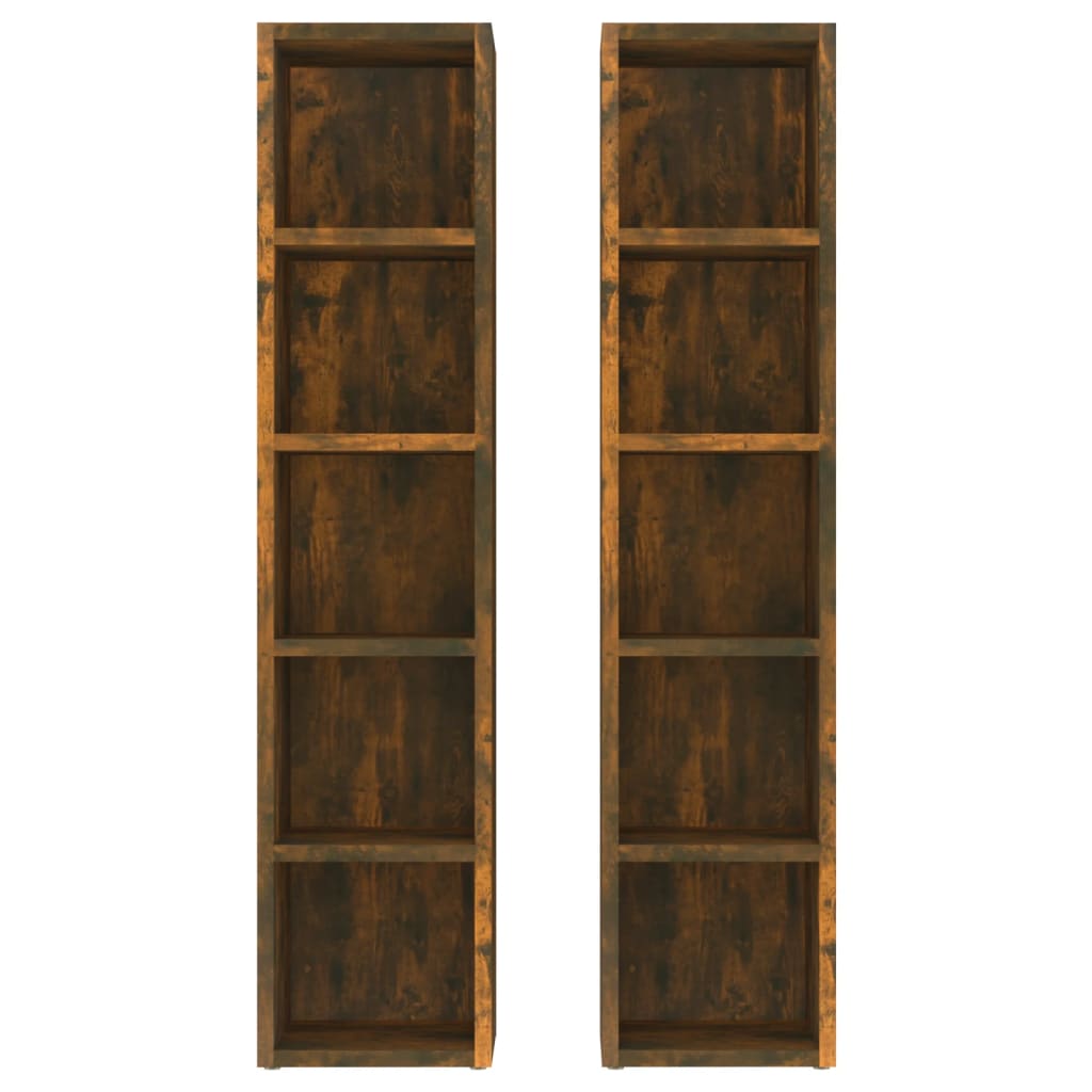 Cd-Kasten 1X16X93,5 Bewerkt Hout Kleurig Gerookt eiken