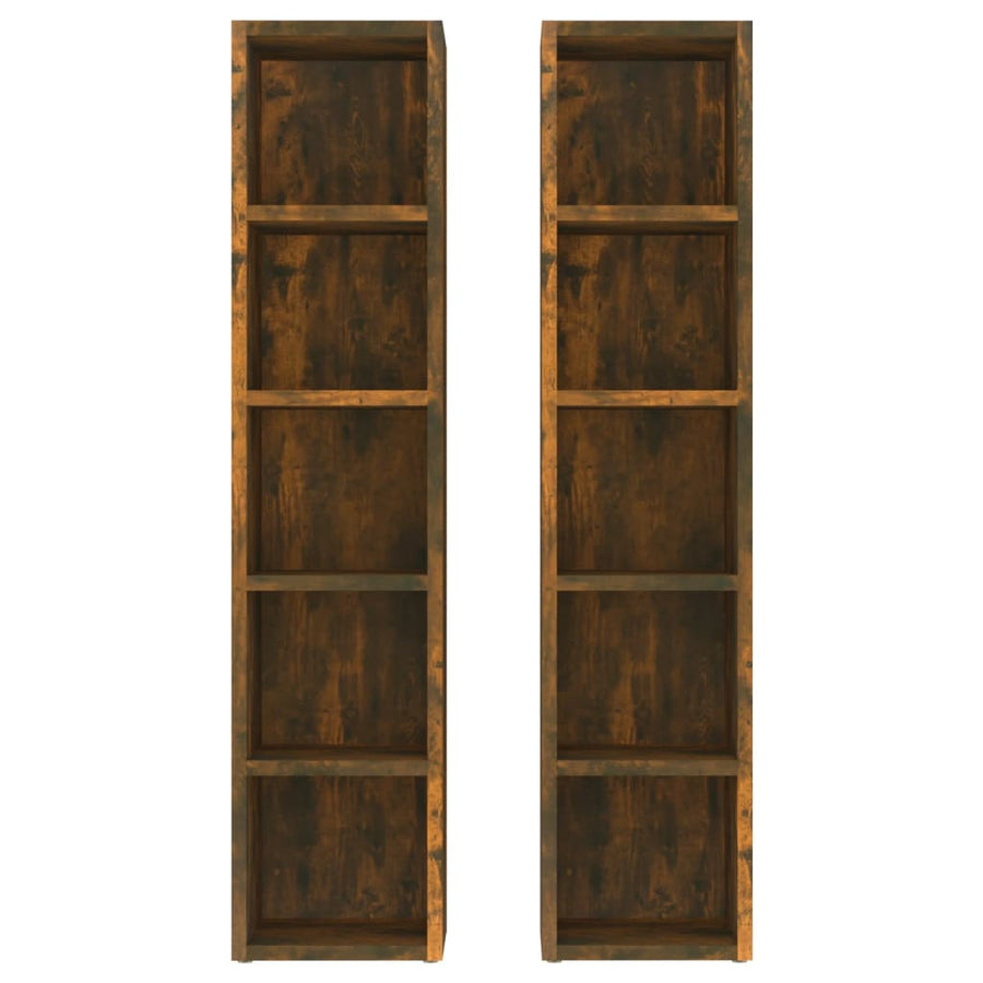 Cd-Kasten 1X16X93,5 Bewerkt Hout Kleurig Gerookt eiken