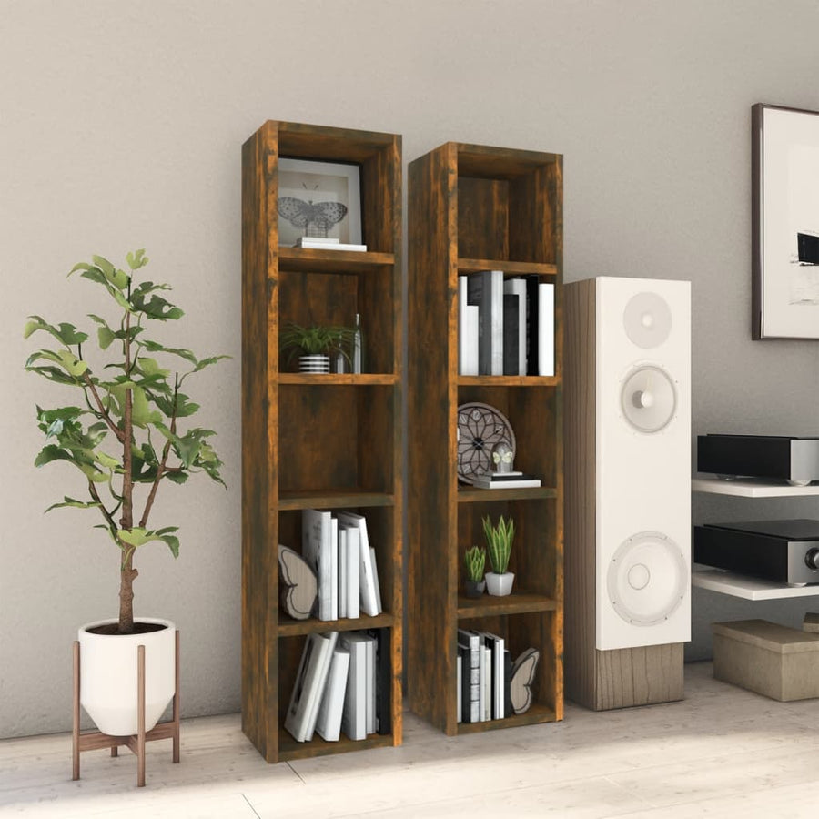 Cd-Kasten 1X16X93,5 Bewerkt Hout Kleurig Gerookt eiken