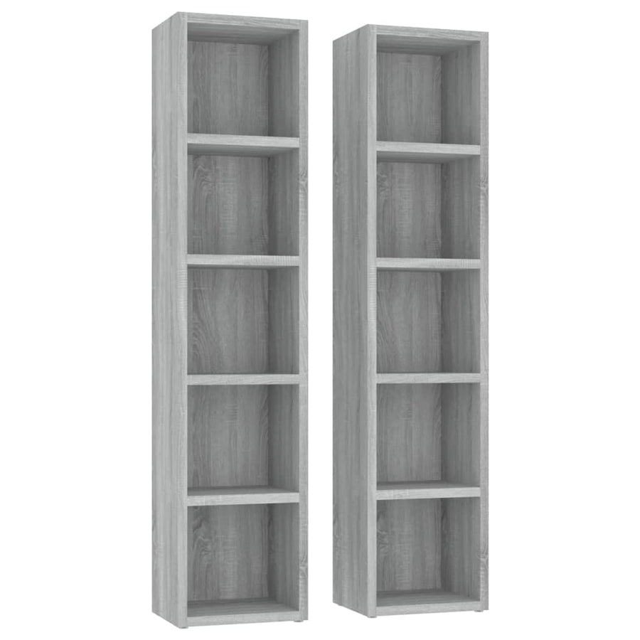 Cd-Kasten 1X16X93,5 Bewerkt Hout Eikenkleur Grijs sonoma