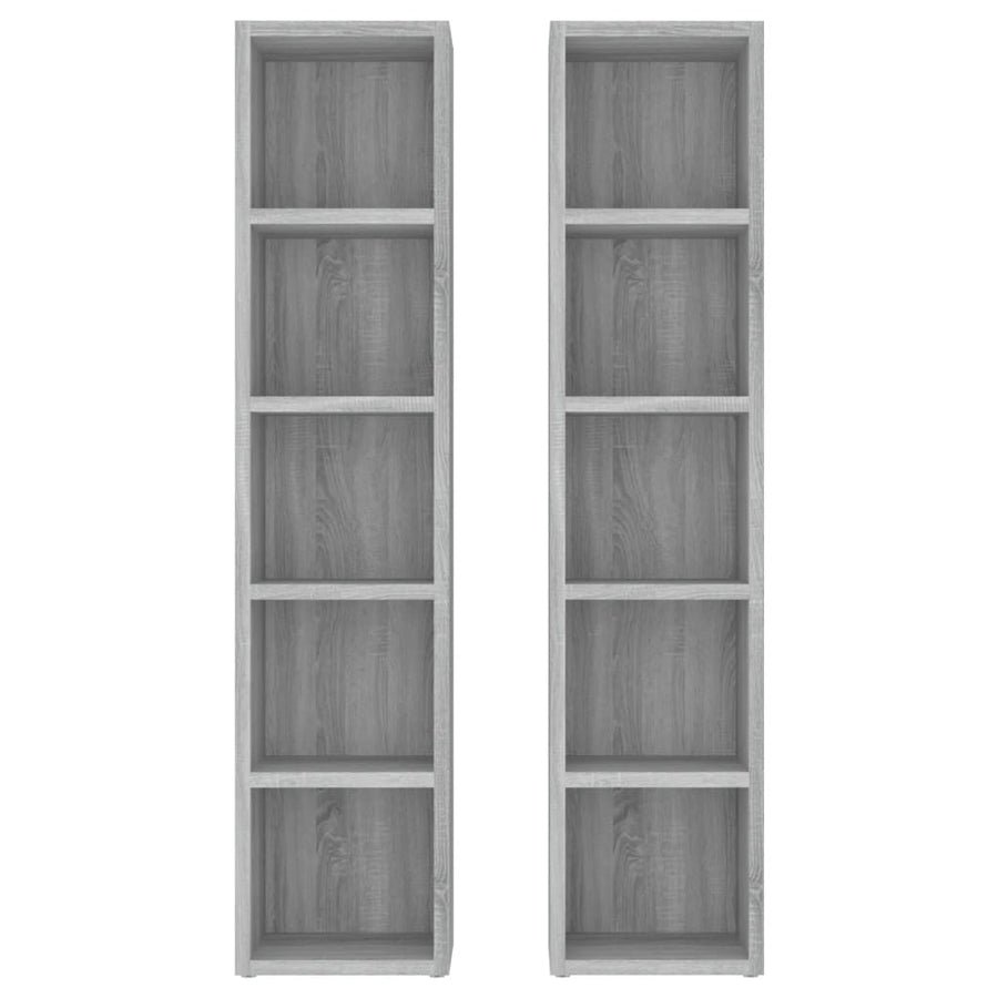 Cd-Kasten 1X16X93,5 Bewerkt Hout Eikenkleur Grijs sonoma