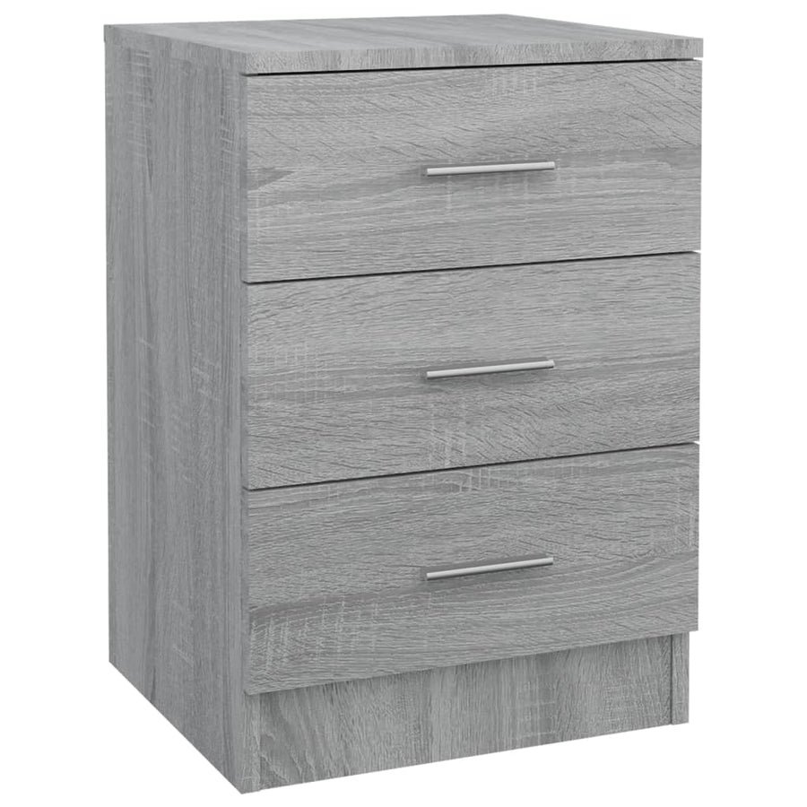 Nachtkastje 38x35x56 cm bewerkt hout grijs sonoma eikenkleurig 1 Grijs sonoma