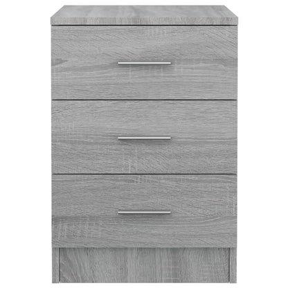 Nachtkastje 38x35x56 cm bewerkt hout grijs sonoma eikenkleurig 1 Grijs sonoma