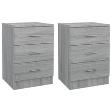Nachtkastjes 2 st 38x35x56 cm bewerkt hout grijs sonoma eiken 2 Grijs sonoma