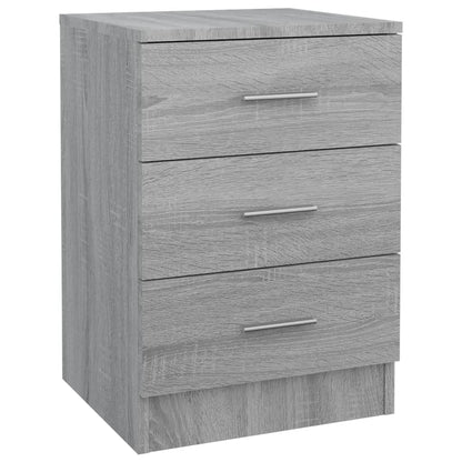 Nachtkastjes 2 st 38x35x56 cm bewerkt hout grijs sonoma eiken 2 Grijs sonoma