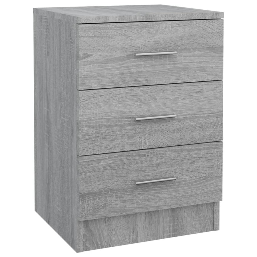Nachtkastjes 2 st 38x35x56 cm bewerkt hout grijs sonoma eiken 2 Grijs sonoma