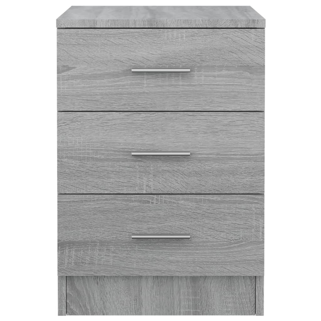Nachtkastjes 2 st 38x35x56 cm bewerkt hout grijs sonoma eiken 2 Grijs sonoma