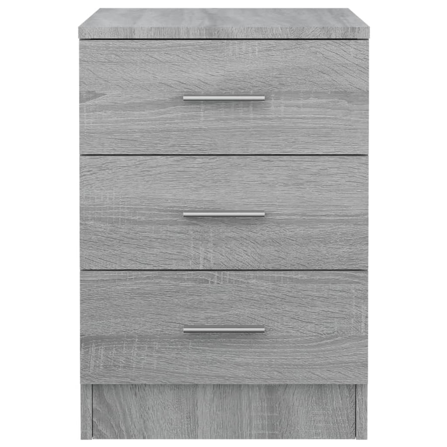 Nachtkastjes 2 st 38x35x56 cm bewerkt hout grijs sonoma eiken 2 Grijs sonoma