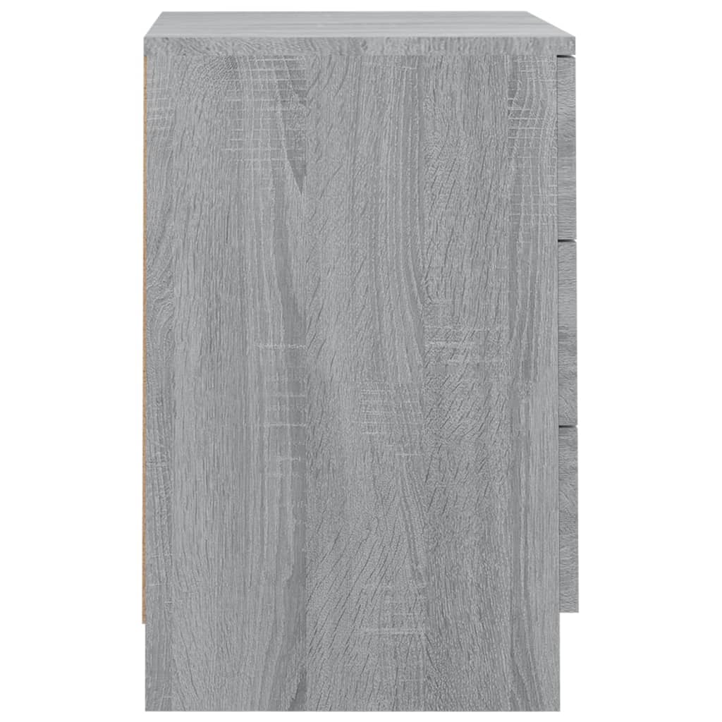 Nachtkastjes 2 st 38x35x56 cm bewerkt hout grijs sonoma eiken 2 Grijs sonoma