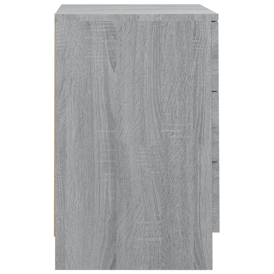 Nachtkastjes 2 st 38x35x56 cm bewerkt hout grijs sonoma eiken 2 Grijs sonoma