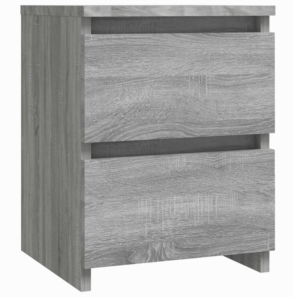 Nachtkastje Grijs Sonoma 30x30x40 cm Engineered Wood