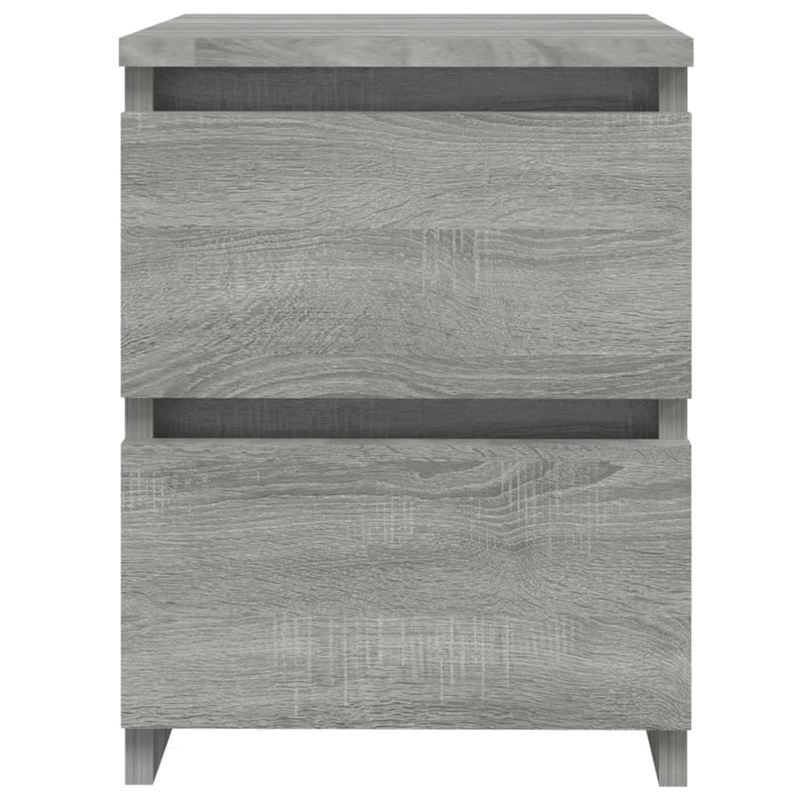 Nachtkastjes 2 stuks Grijs Sonoma 30x30x40 cm Engineered Wood