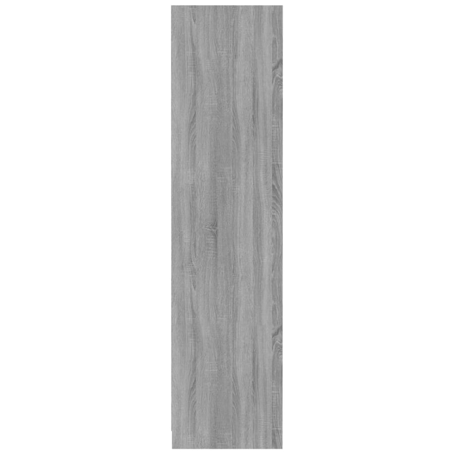 Kledingkast Bewerkt Hout Eikenkleur Grijs Sonoma 2 lades 100 x 50 x 200 cm