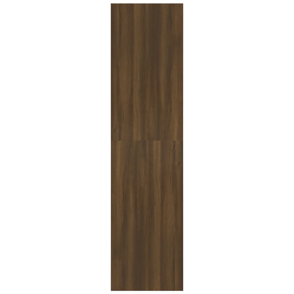 Kledingkast Bewerkt Hout Bruin Eikenkleur 2 lades 100 x 50 x 200 cm