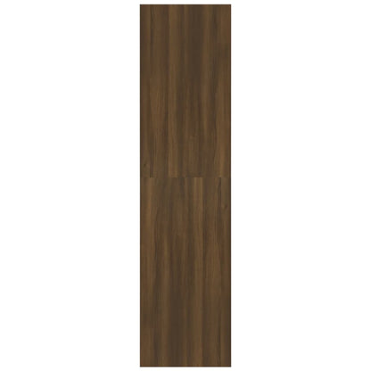 Kledingkast Bewerkt Hout Bruin Eikenkleur 2 lades 100 x 50 x 200 cm