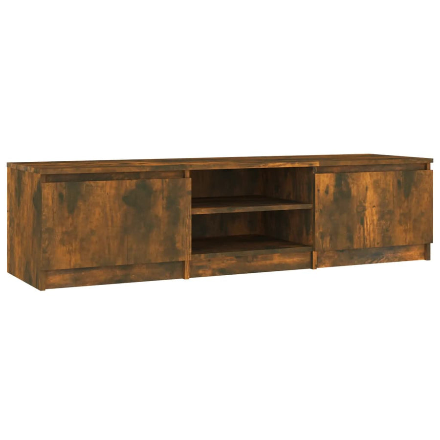Tv-meubel 140x40x35,5 cm bewerkt hout gerookt eikenkleurig Gerookt eiken