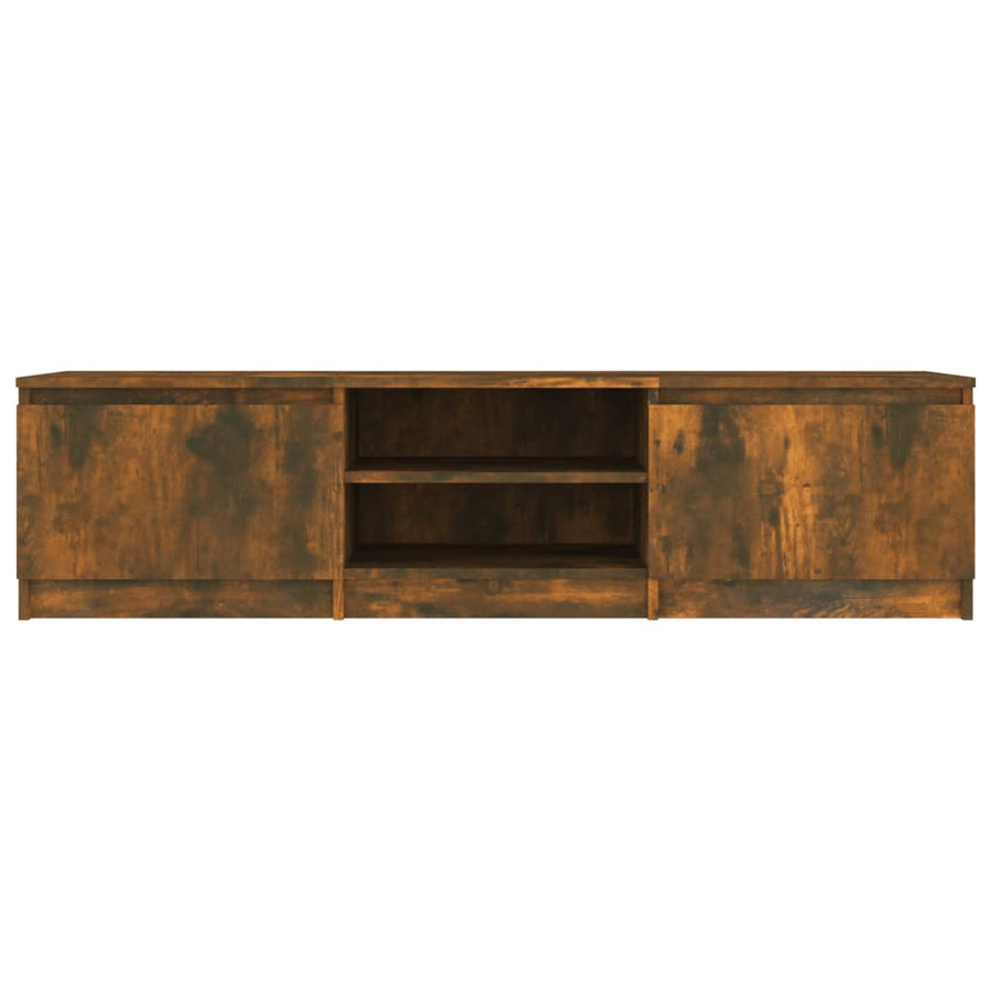Tv-meubel 140x40x35,5 cm bewerkt hout gerookt eikenkleurig Gerookt eiken