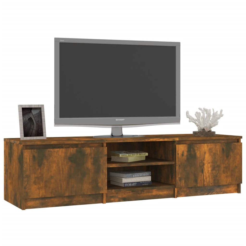 Tv-meubel 140x40x35,5 cm bewerkt hout gerookt eikenkleurig Gerookt eiken