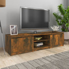 Tv-meubel 140x40x35,5 cm bewerkt hout gerookt eiken