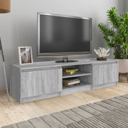 Tv-meubel 140x40x35,5 cm bewerkt hout grijs sonoma eiken