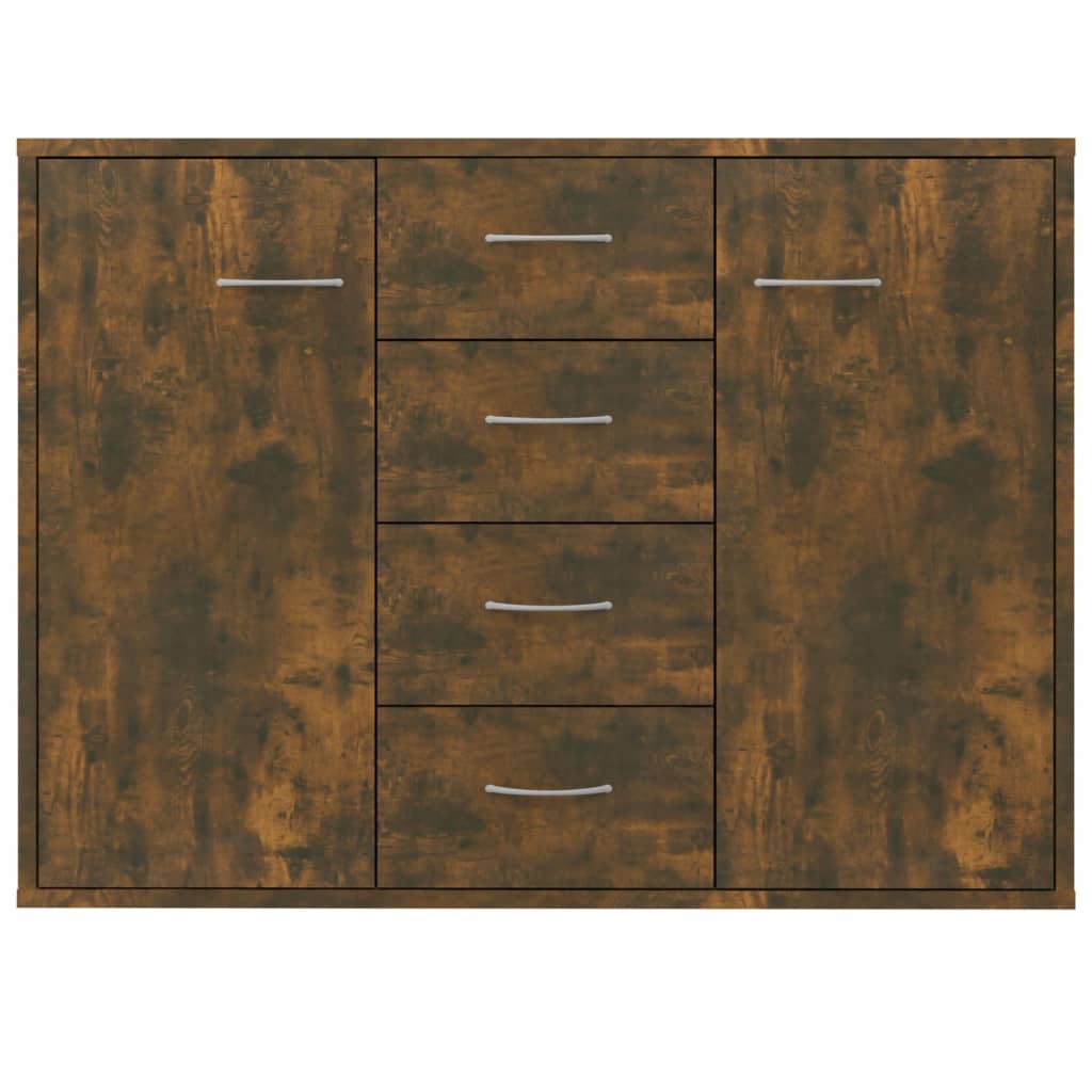 Dressoir 88X30X65 Cm Bewerkt Hout Kleurig Gerookt eiken