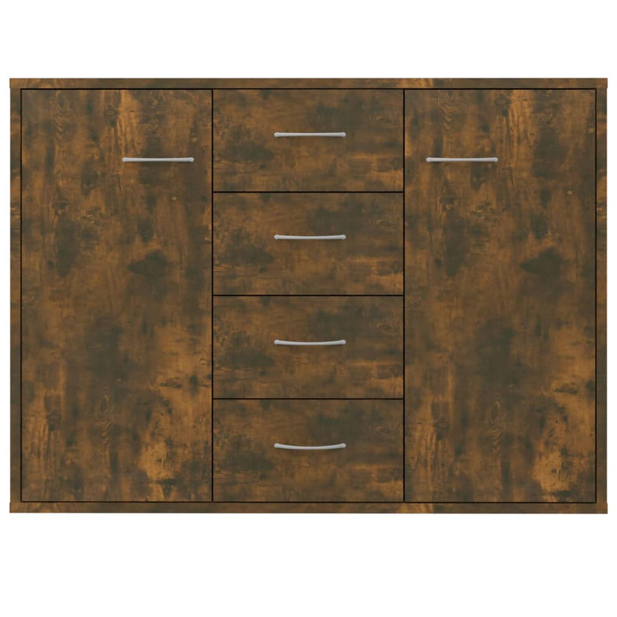 Dressoir 88X30X65 Cm Bewerkt Hout Kleurig Gerookt eiken